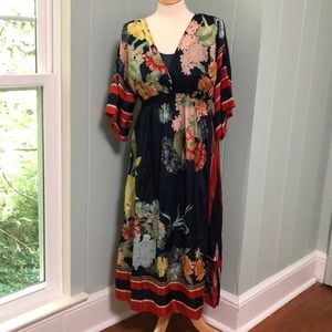 Johnny Was silk kimono dress XS